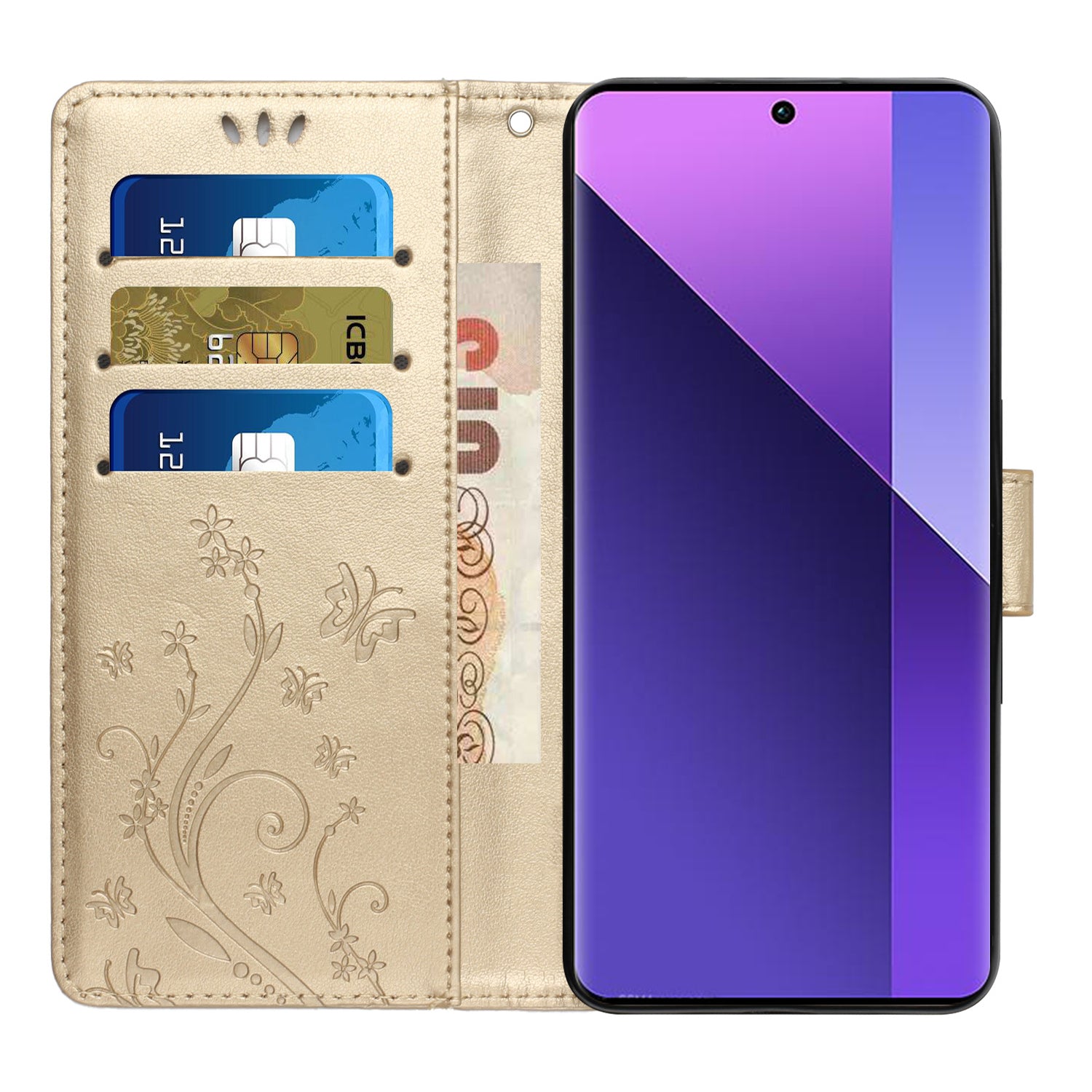 For Xiaomi 14 Ultra Wallet Phone Case Butterfly Pattern PU Leather Flip Cover