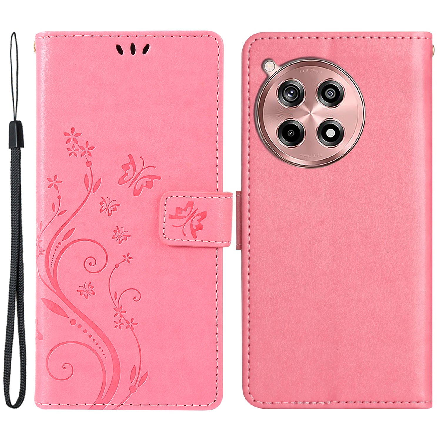 For OnePlus 12R 5G / Ace 3 5G Case Imprinted Butterfly Pattern Card Slots Phone Cover