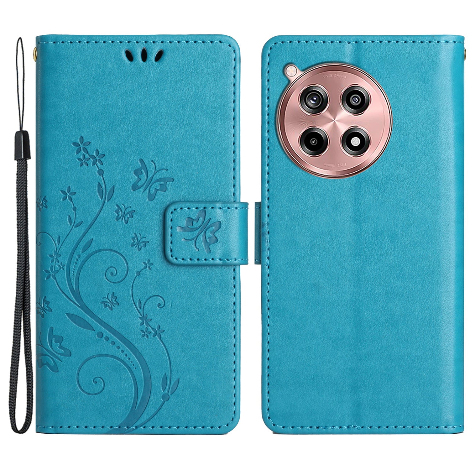 For OnePlus 12R 5G / Ace 3 5G Case Imprinted Butterfly Pattern Card Slots Phone Cover