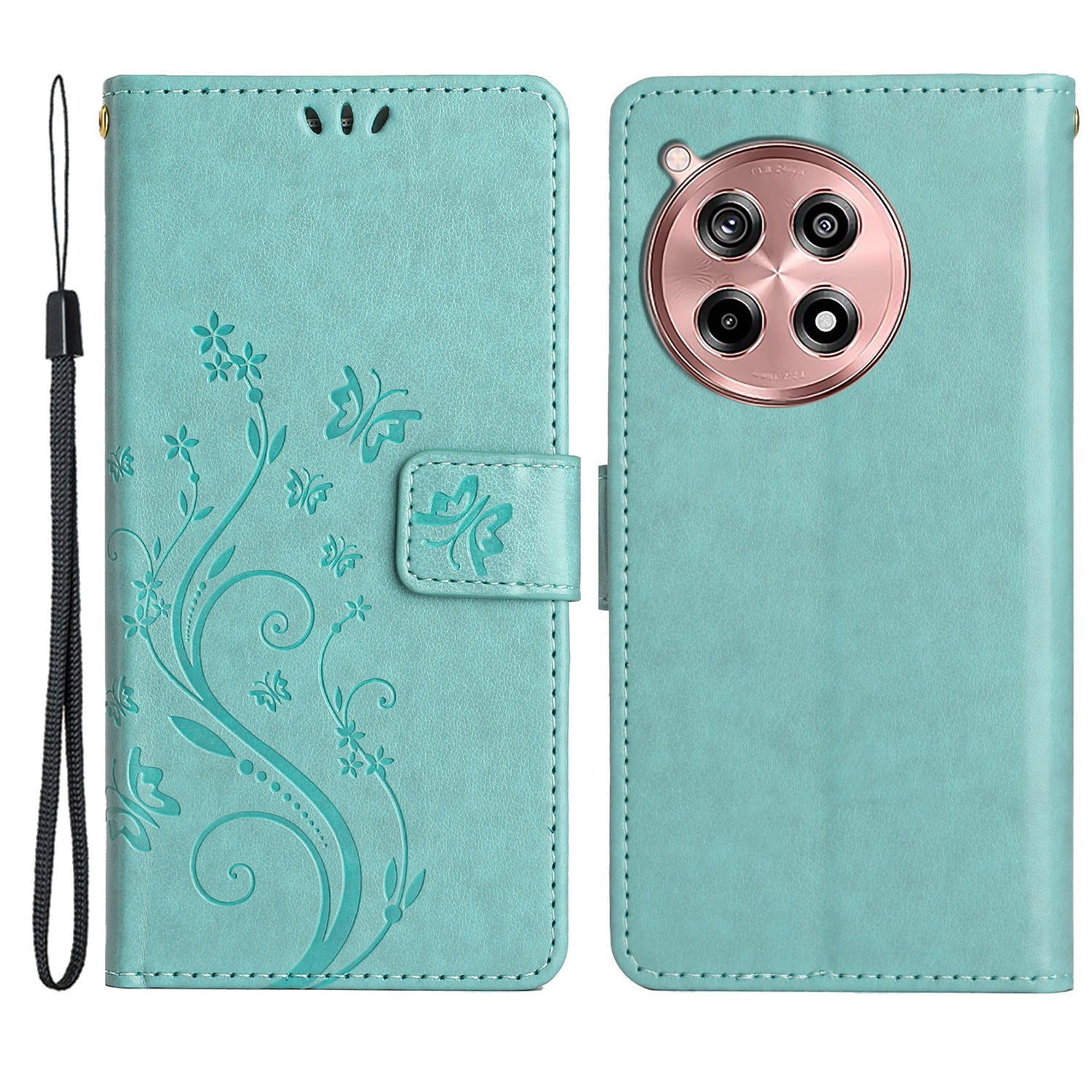 For OnePlus 12R 5G / Ace 3 5G Case Imprinted Butterfly Pattern Card Slots Phone Cover
