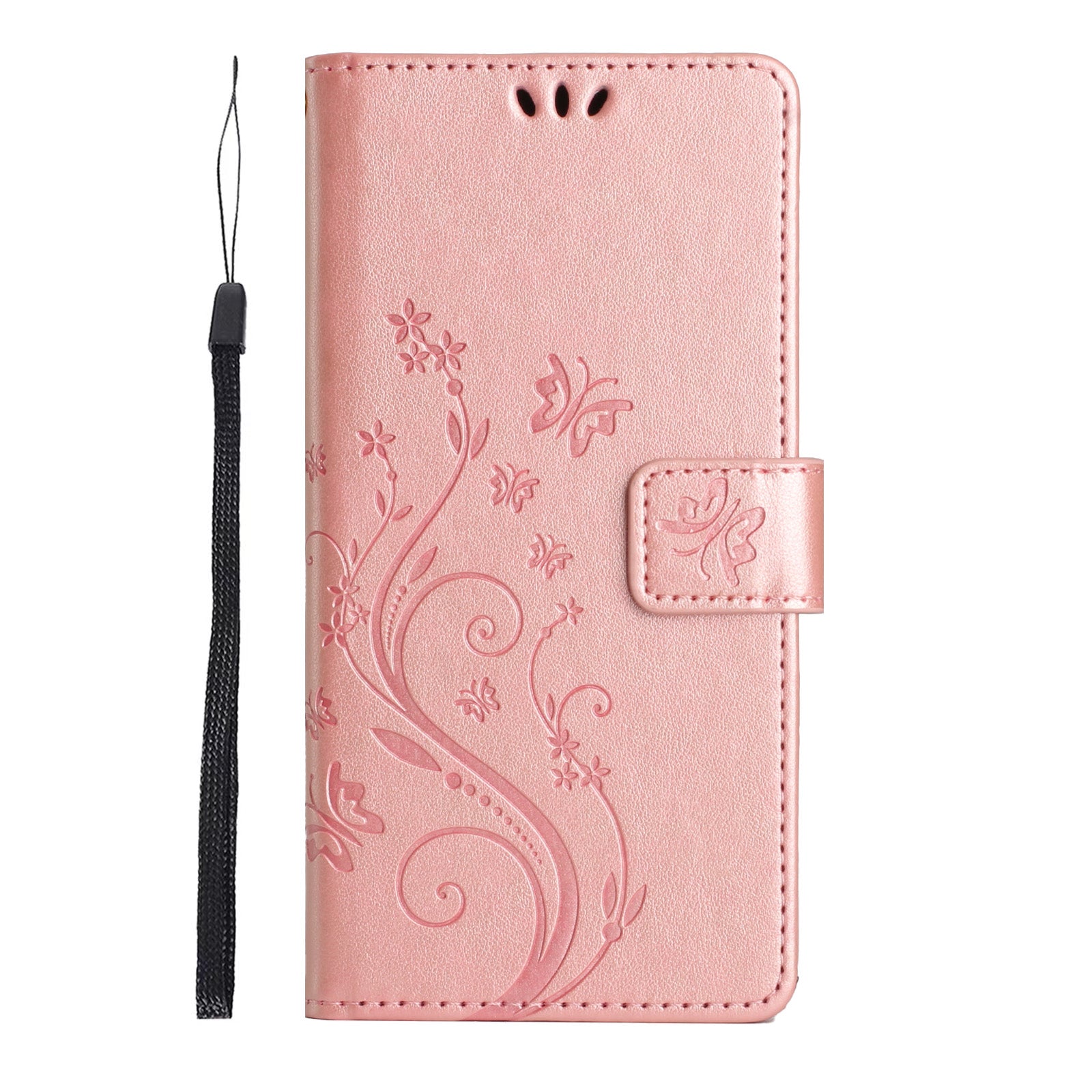For Oppo Reno11 5G (Global) Wallet Case Butterfly Pattern PU Leather Phone Cover