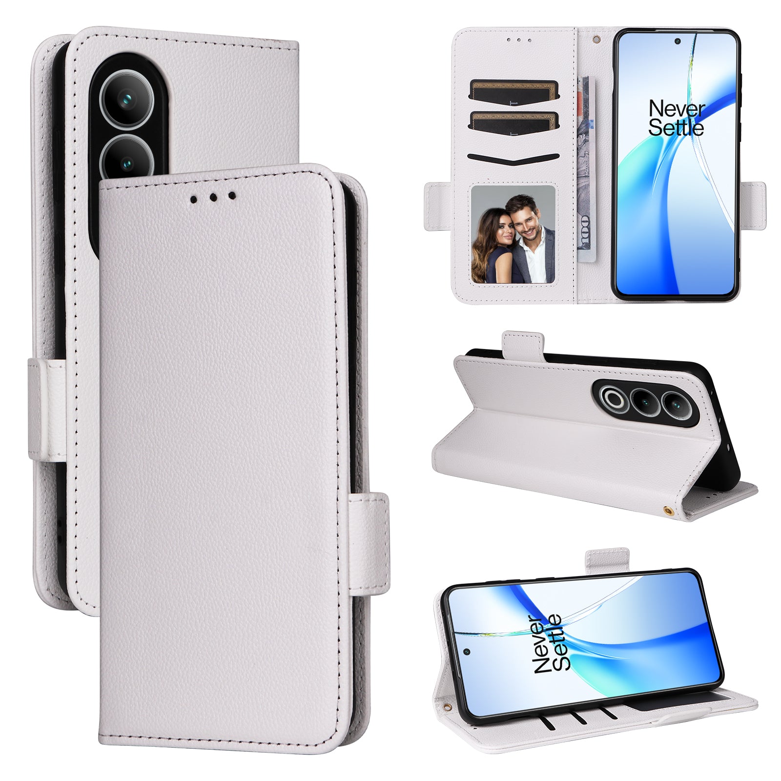 For OnePlus Ace 3V 5G / Nord CE4 5G Litchi Texture Case PU Leather Flip Wallet Phone Cover