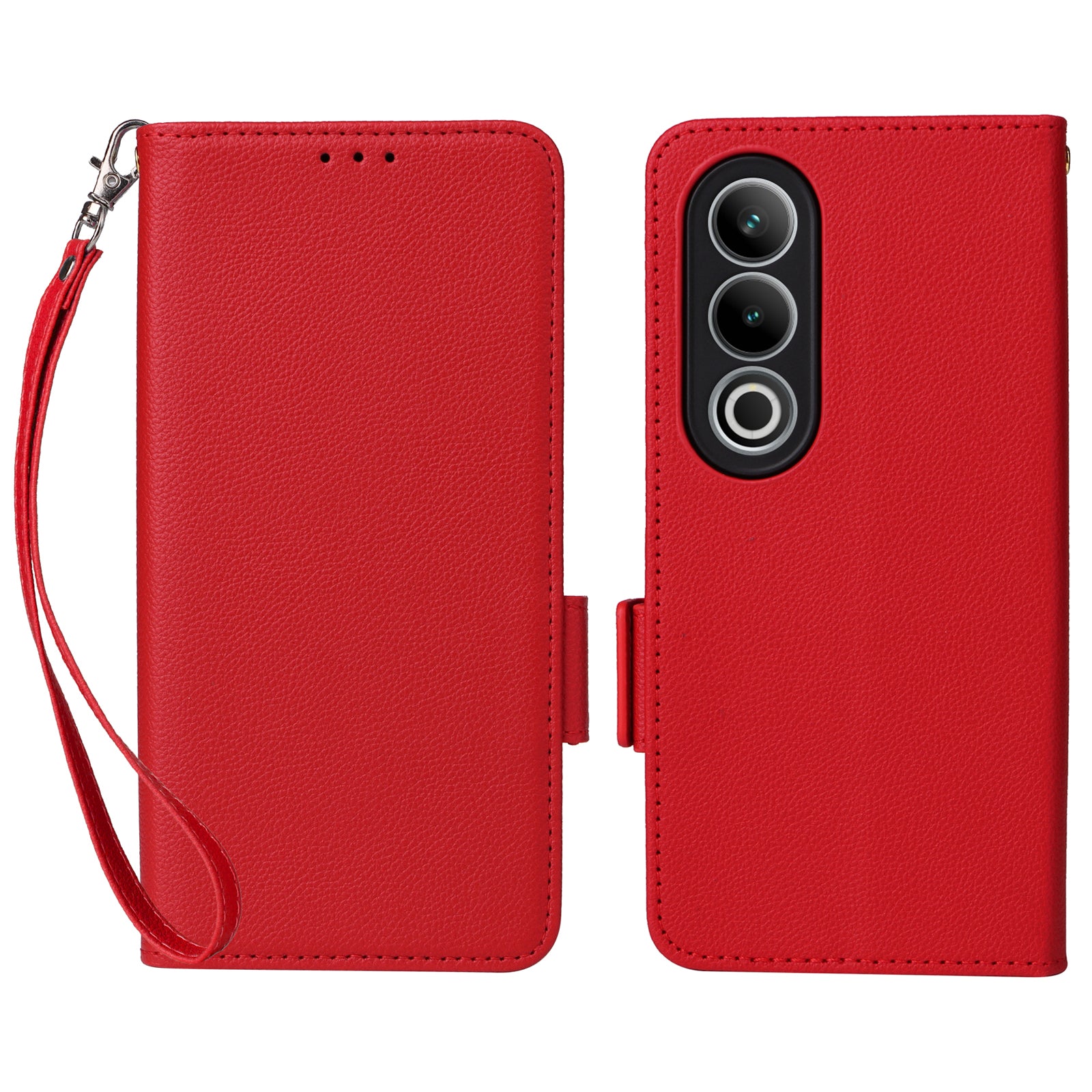 For OnePlus Ace 3V 5G / Nord CE4 5G Litchi Texture Case PU Leather Flip Wallet Phone Cover