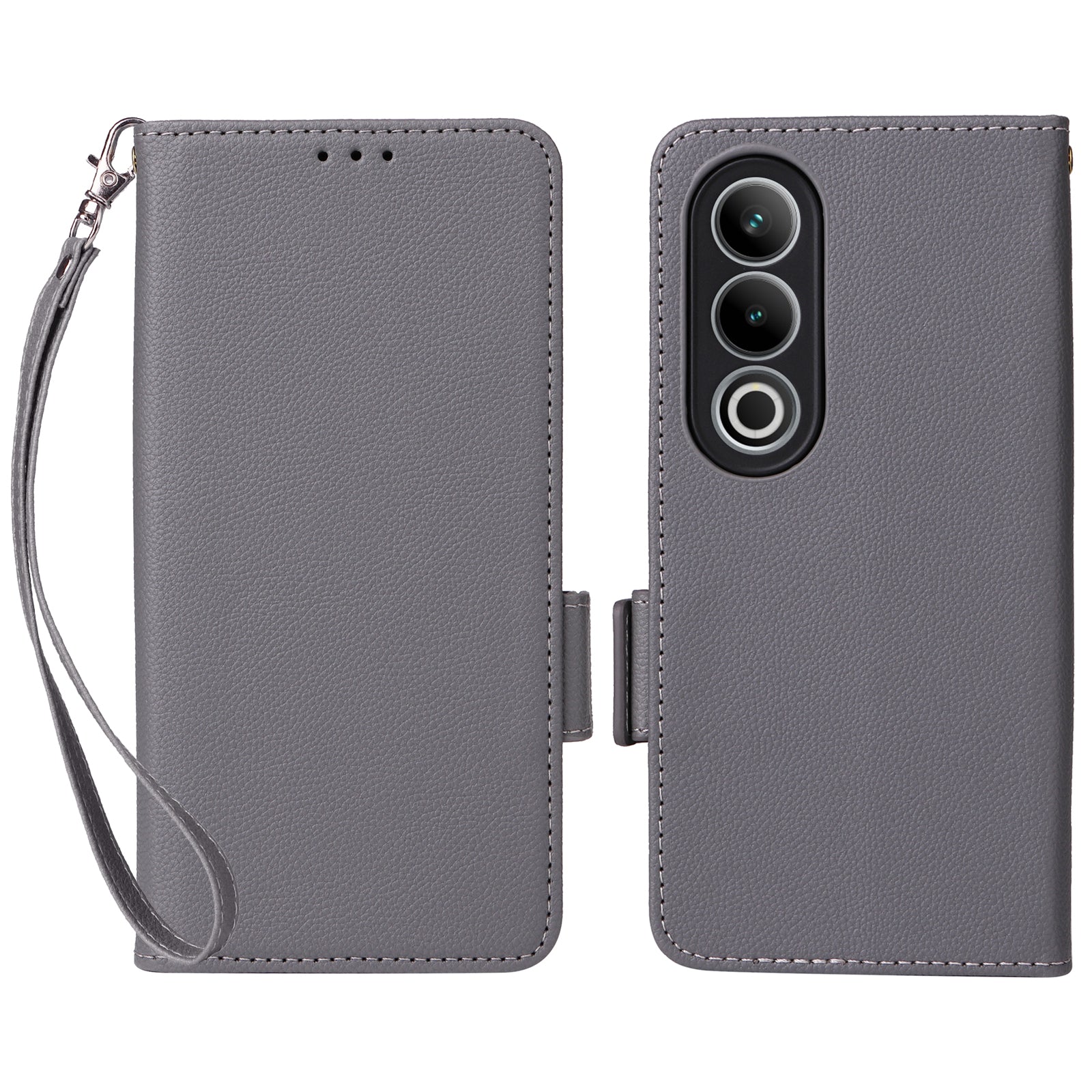 For OnePlus Ace 3V 5G / Nord CE4 5G Litchi Texture Case PU Leather Flip Wallet Phone Cover