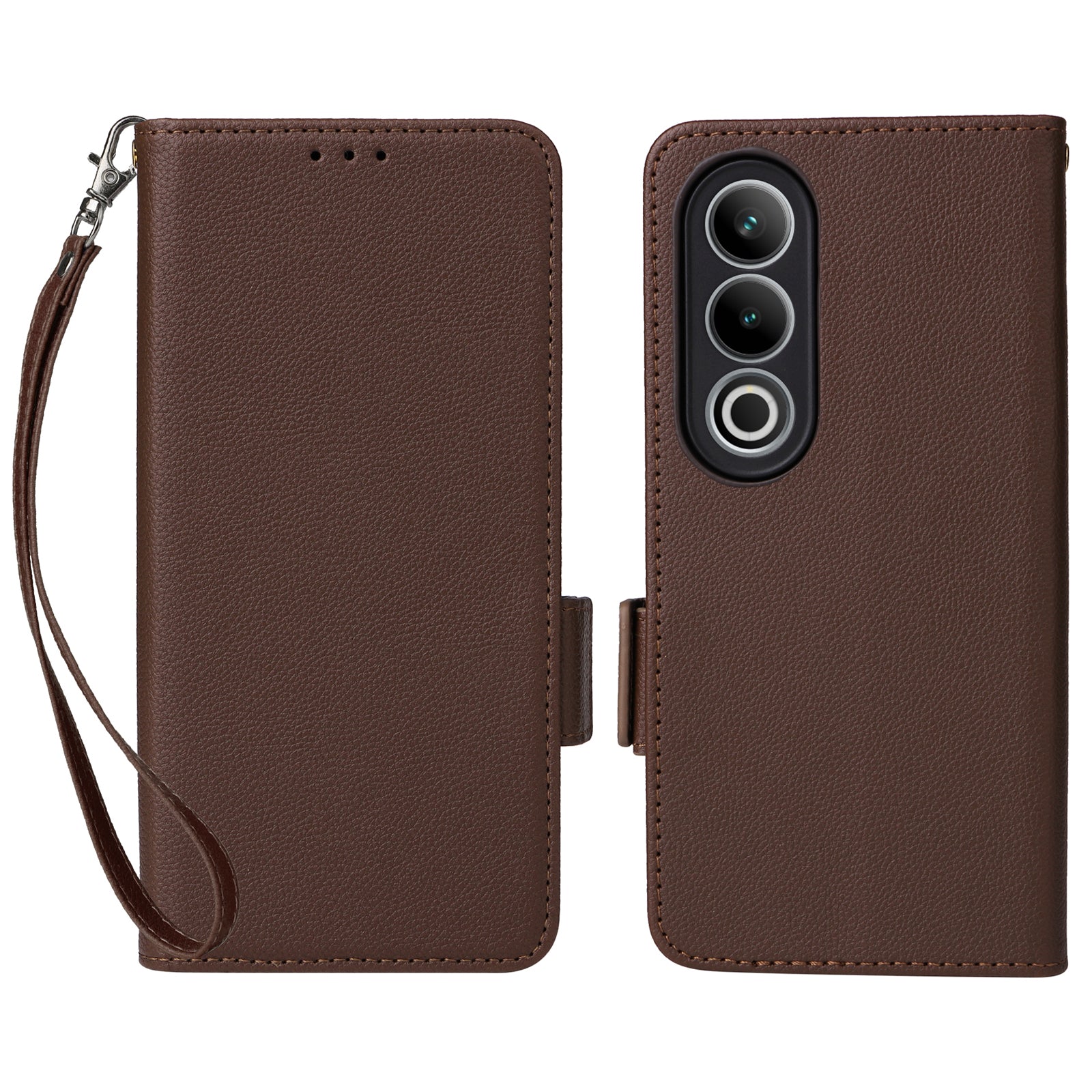 For OnePlus Ace 3V 5G / Nord CE4 5G Litchi Texture Case PU Leather Flip Wallet Phone Cover