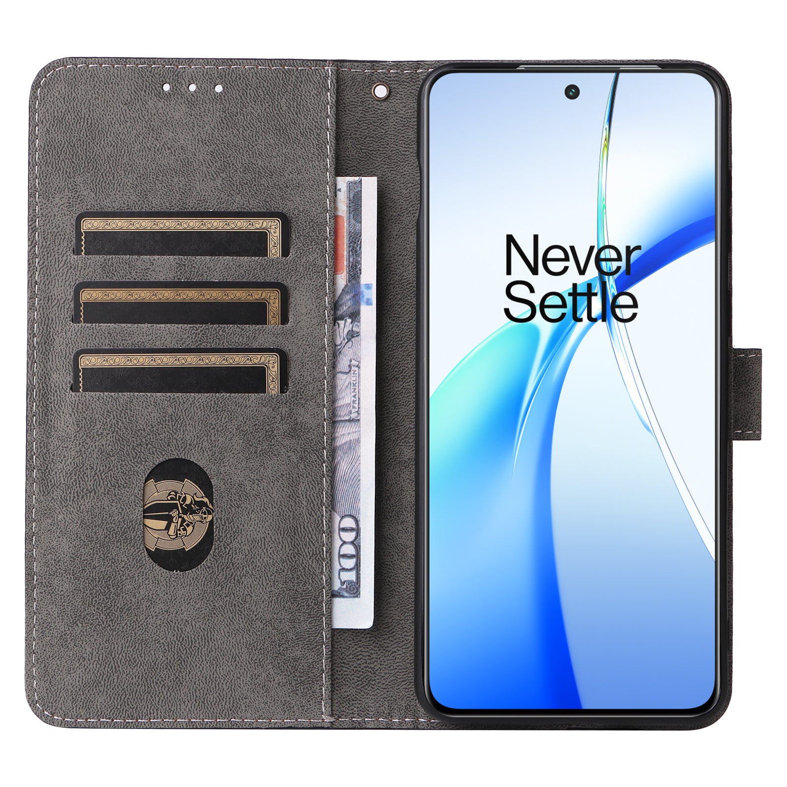 For OnePlus Ace 3V 5G / Nord CE4 5G Case RFID Blocking Wallet Leather Cellphone Cover with Hand Strap