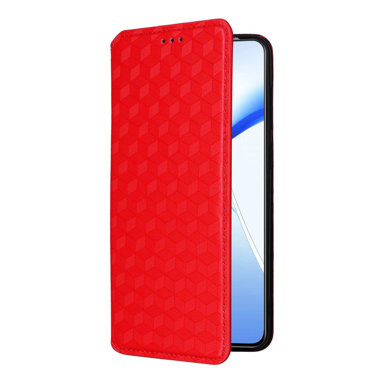 For OnePlus Ace 3V 5G / Nord CE4 5G Leather Phone Cover Rhombus Imprinted Wallet