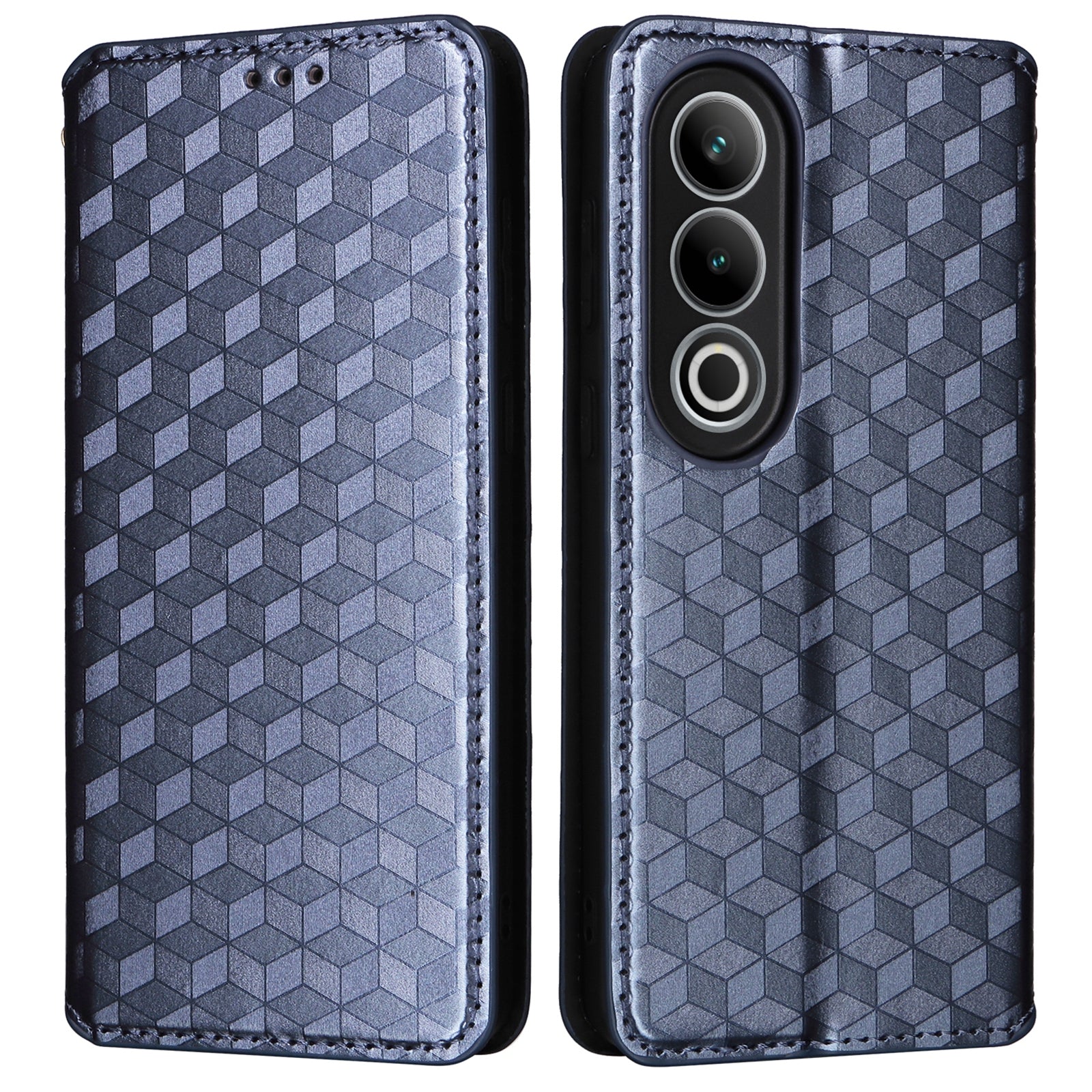 For OnePlus Ace 3V 5G / Nord CE4 5G Leather Phone Cover Rhombus Imprinted Wallet