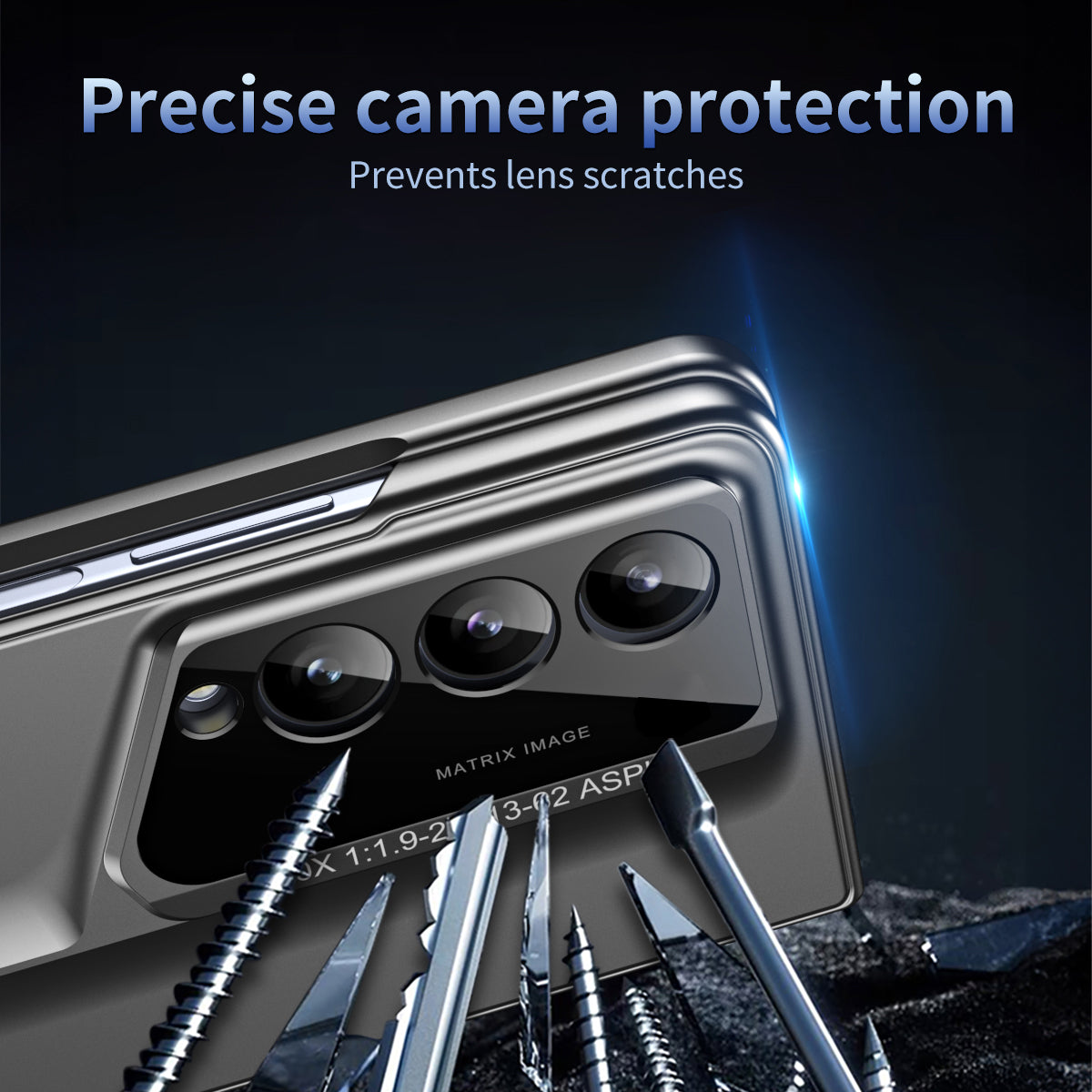 918 Series for Samsung Galaxy Z Fold4 5G PC Phone Case with Stylus and Tempered Glass Film