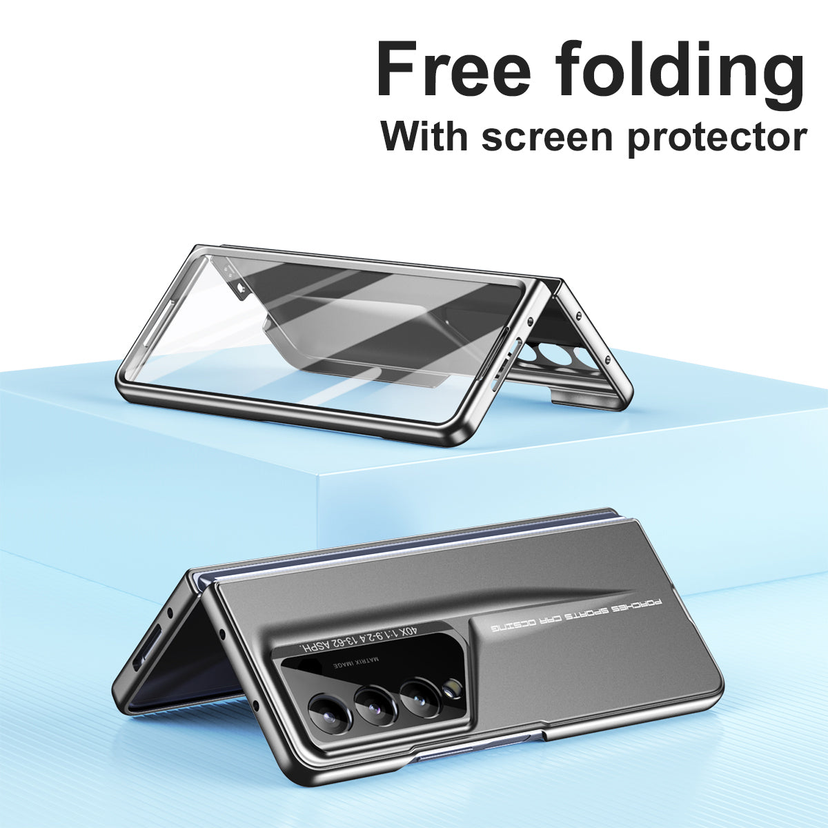 918 Series for Samsung Galaxy Z Fold4 5G PC Phone Case with Stylus and Tempered Glass Film