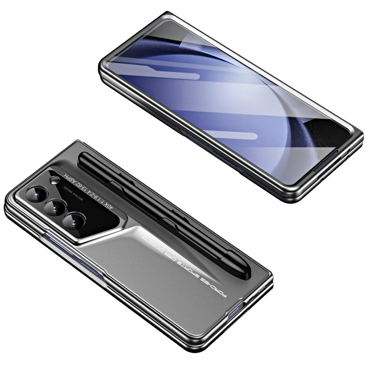 918 Series for Samsung Galaxy Z Fold4 5G PC Phone Case with Stylus and Tempered Glass Film