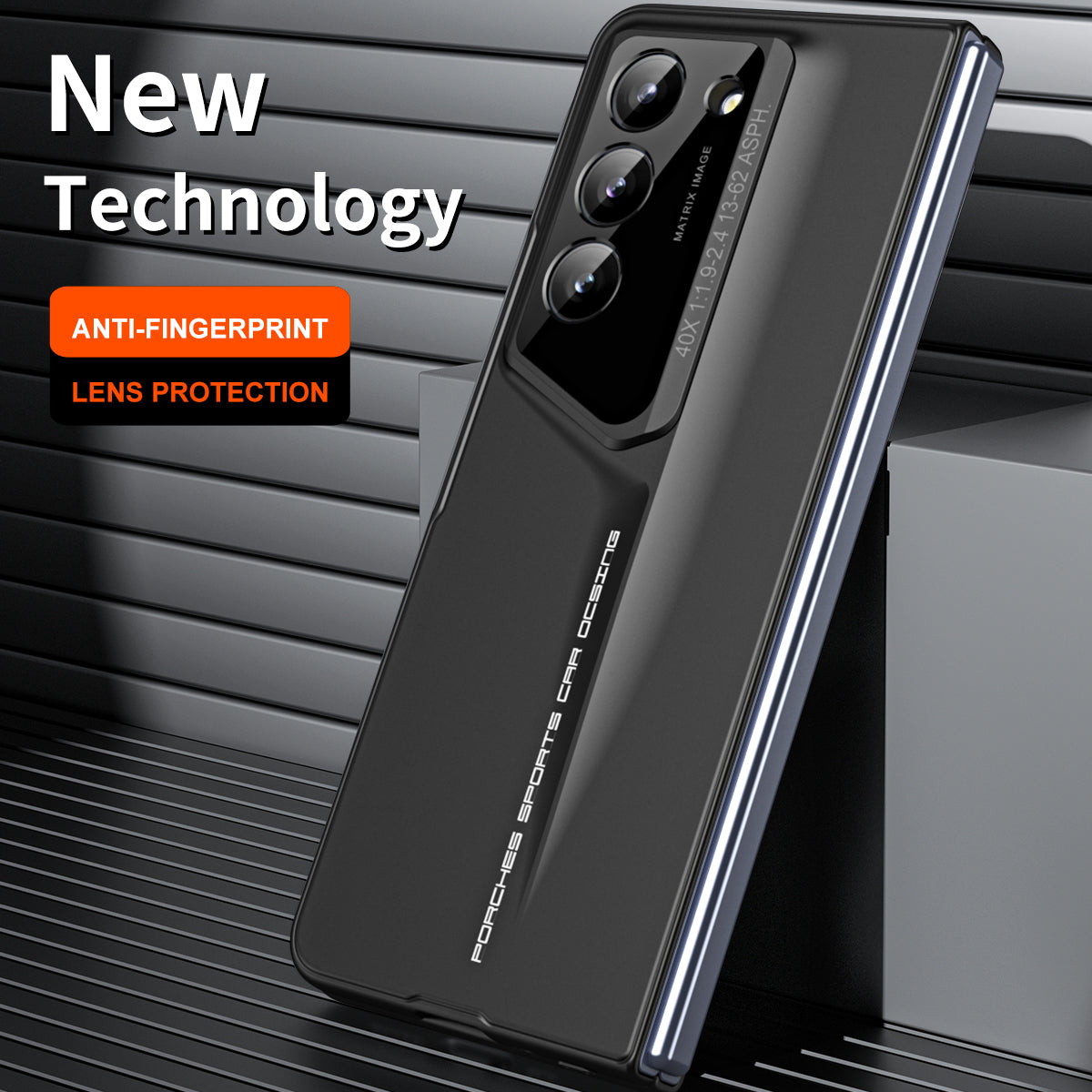 For Samsung Galaxy Z Fold5 5G Case 918 Series Built-In Tempered Glass Film PC Phone Cover with Stylus