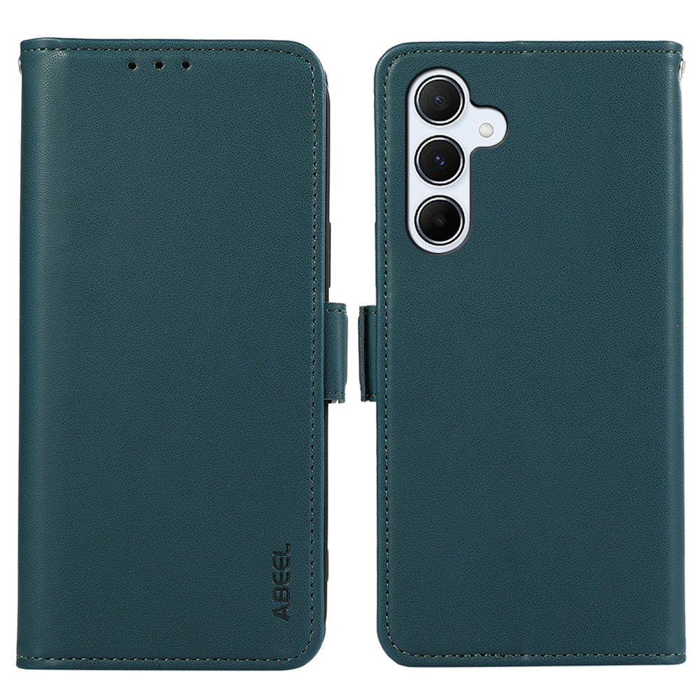 ABEEL For Samsung Galaxy A35 5G Folio Case RFID Blocking Stand Phone Protector