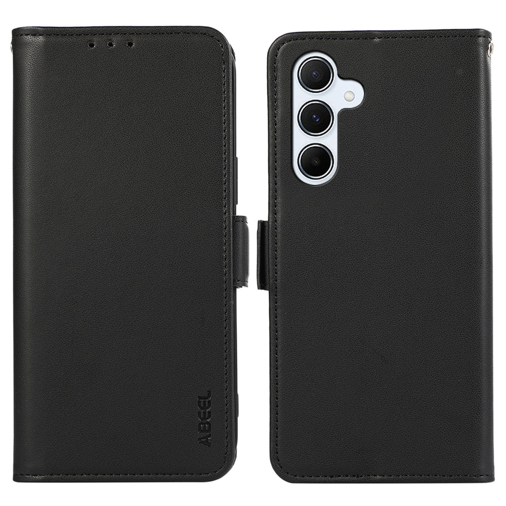 ABEEL For Samsung Galaxy A14 4G / 5G Leather Case RFID Blocking Wallet Stand Phone Cover