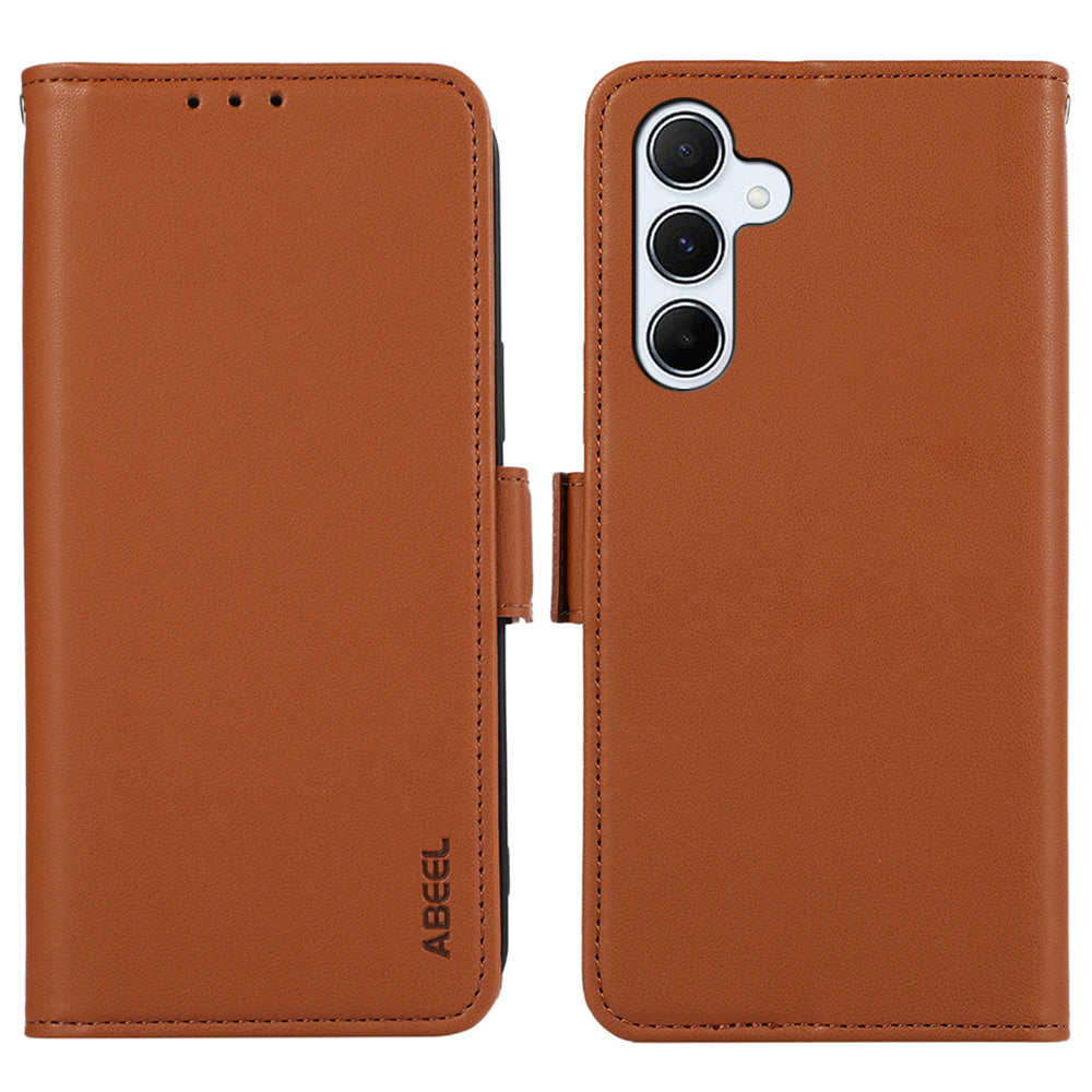 ABEEL For Samsung Galaxy A14 4G / 5G Leather Case RFID Blocking Wallet Stand Phone Cover