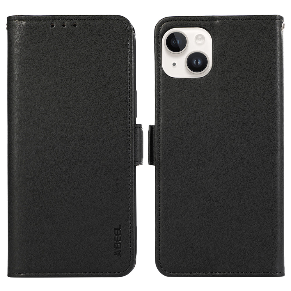 ABEEL For iPhone 14 Plus Case Flip Wallet Leather Phone Cover with RFID Blocking