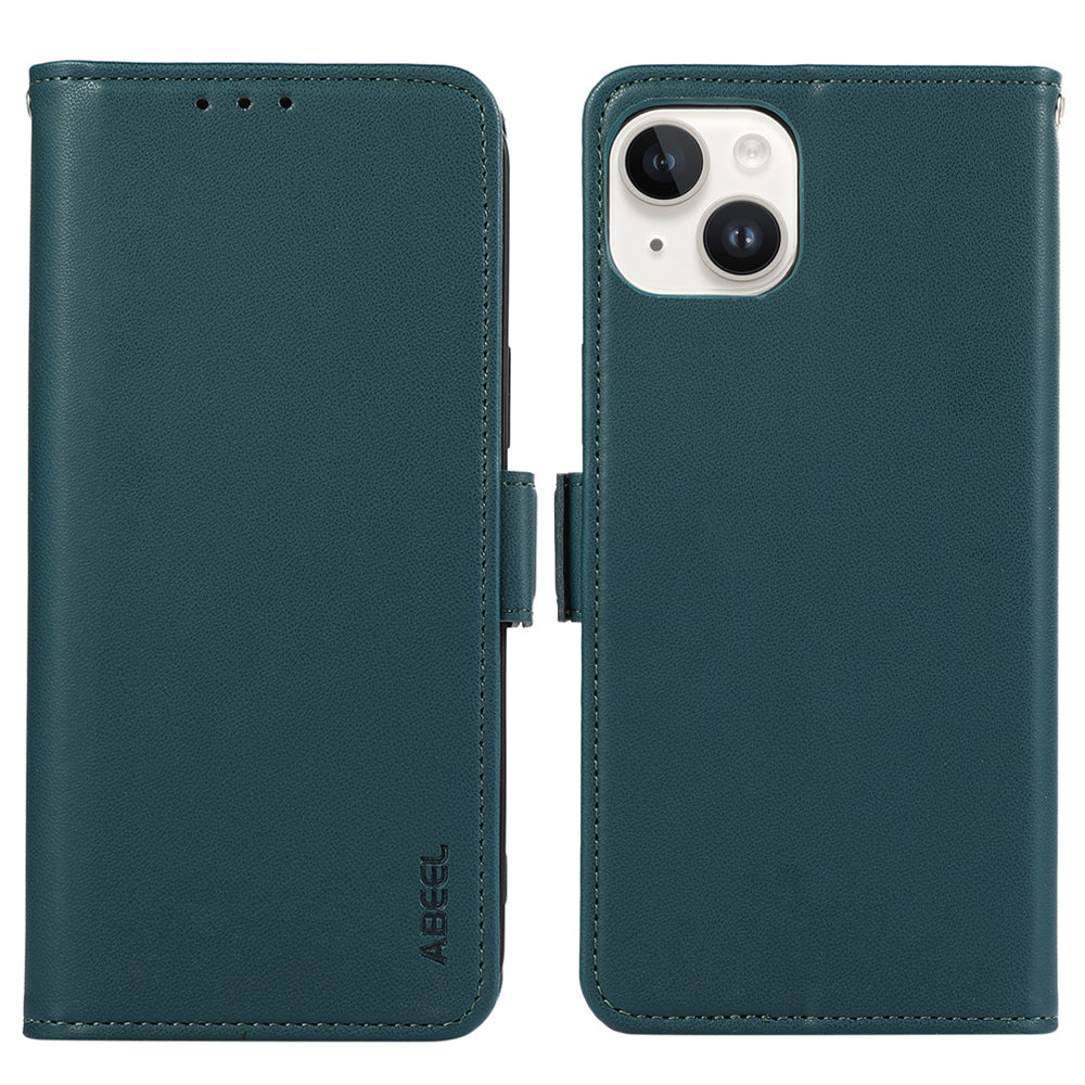 ABEEL For iPhone 14 Plus Case Flip Wallet Leather Phone Cover with RFID Blocking