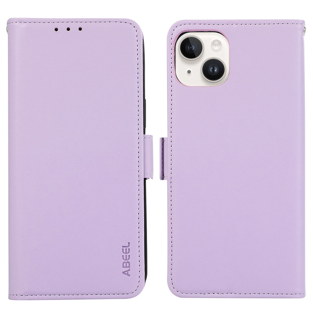 ABEEL For iPhone 14 Plus Case Flip Wallet Leather Phone Cover with RFID Blocking