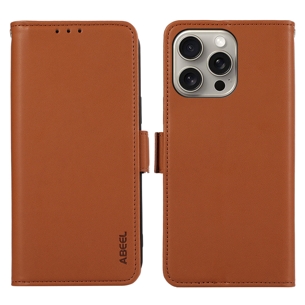 ABEEL For iPhone 12 Pro Max Wallet Case RFID Blocking Leather Stand Phone Cover