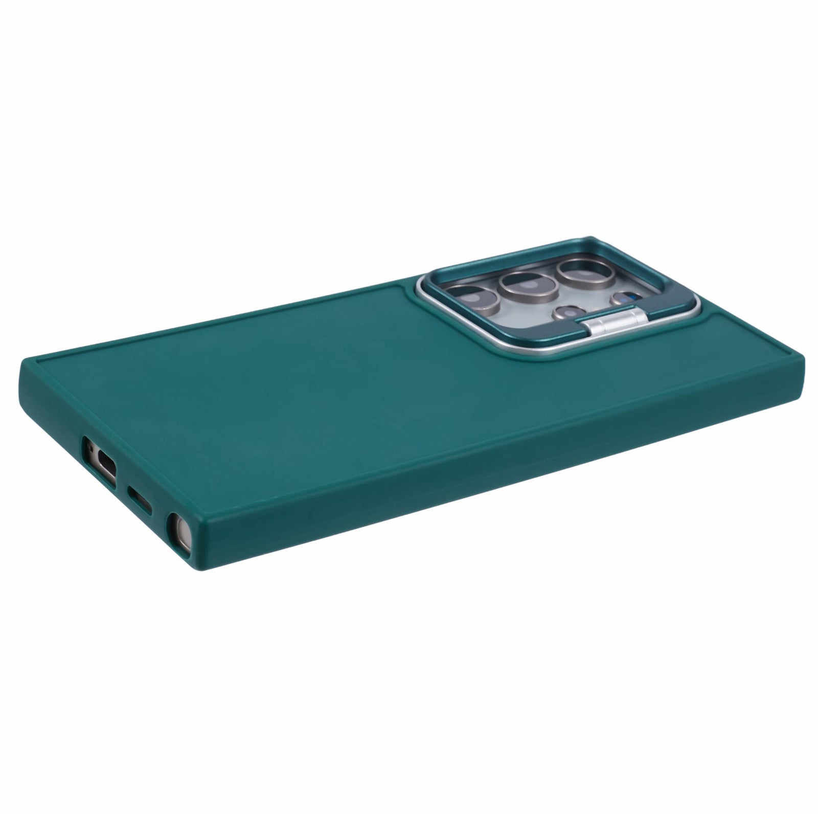 QH Series for Samsung Galaxy S24 Ultra Kickstand Case Silicone Cover Big Lens Hole