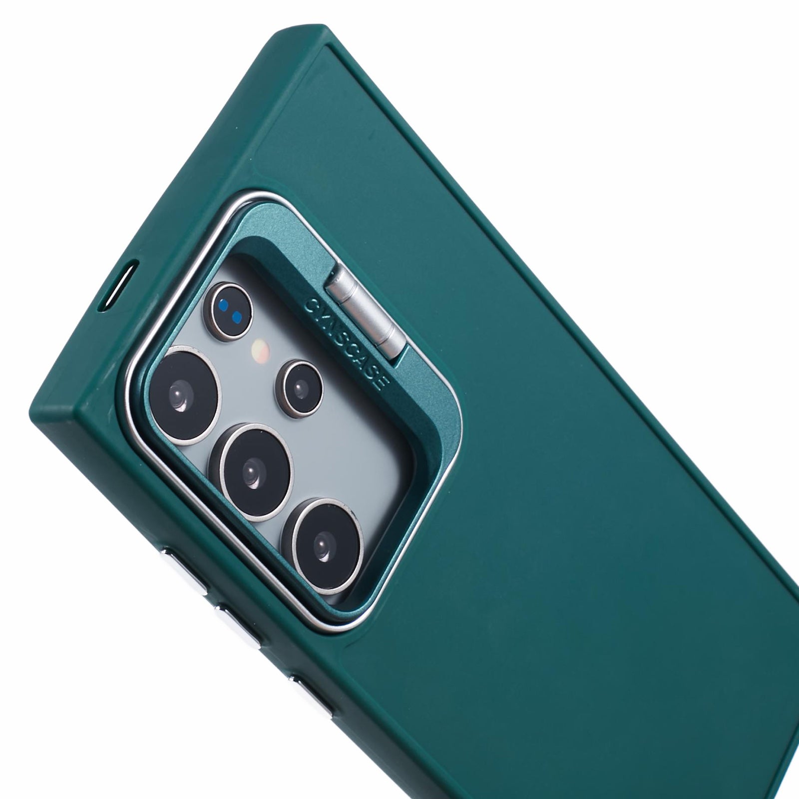 QH Series for Samsung Galaxy S22 Ultra 5G Case Silky Touch Silicone Phone Cover with Kickstand
