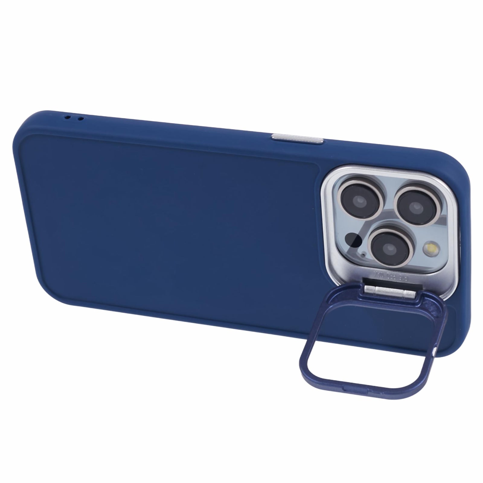 QH Series for iPhone 13 Pro 6.1 inch Silicone Case Lens Frame Kickstand Cell Phone Cover