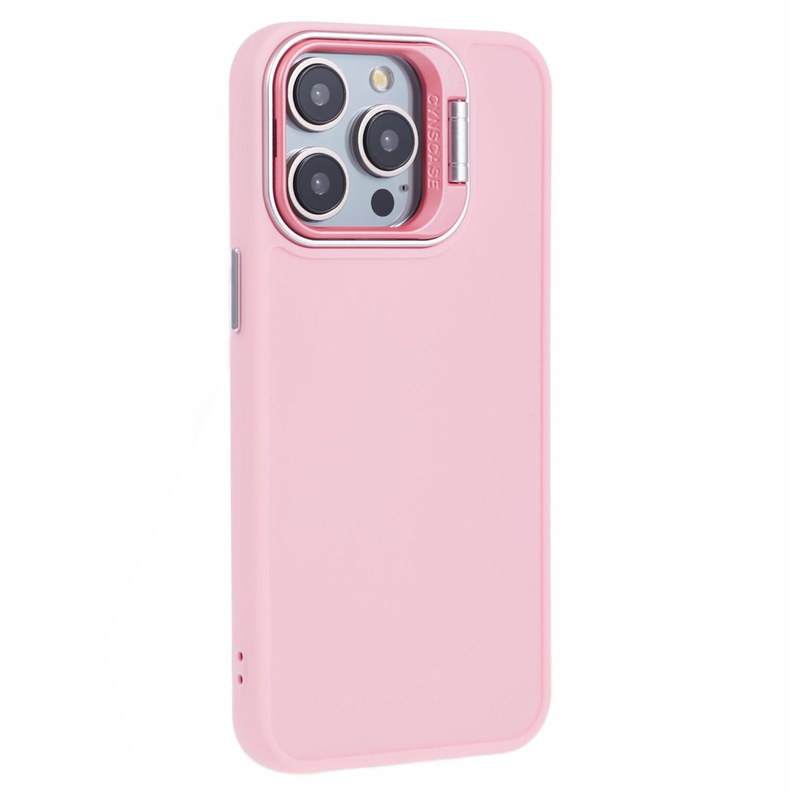QH Series for iPhone 13 Pro 6.1 inch Silicone Case Lens Frame Kickstand Cell Phone Cover