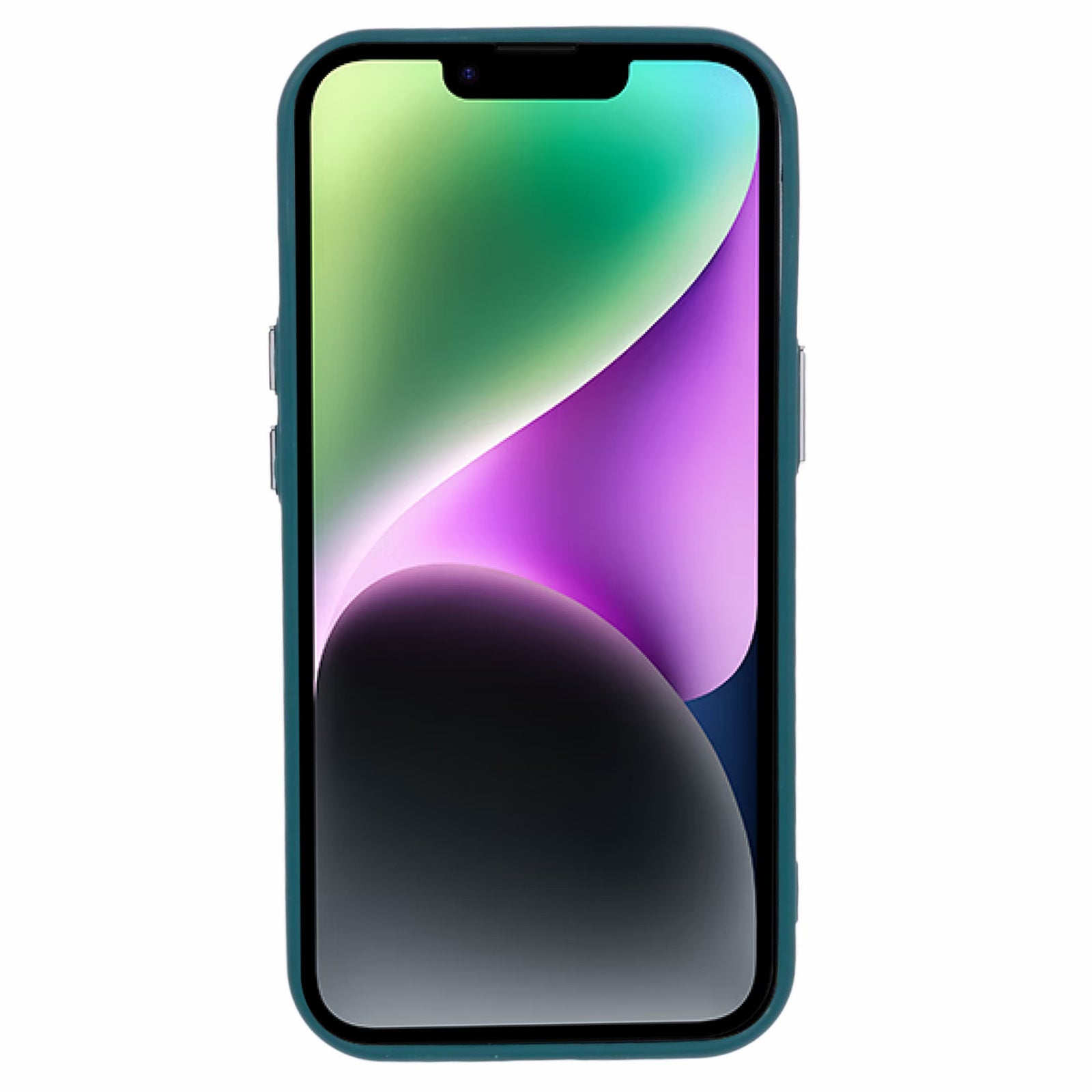 QH Series for iPhone 14 Silicone Case Lens Frame Kickstand Drop-proof Back Cover