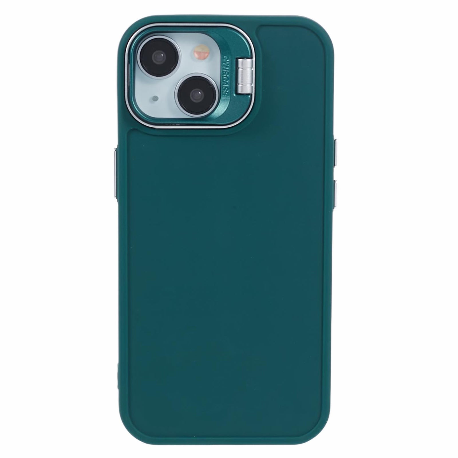 QH Series for iPhone 13 Shockproof Silicone Case Lens Frame Kickstand Phone Cover