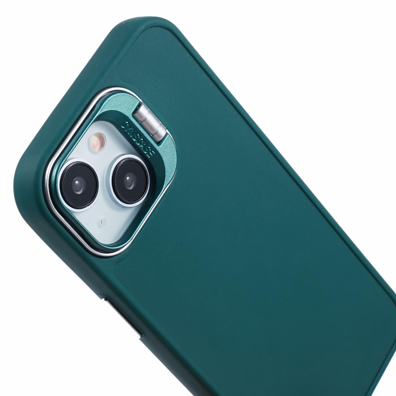 QH Series for iPhone 13 Shockproof Silicone Case Lens Frame Kickstand Phone Cover