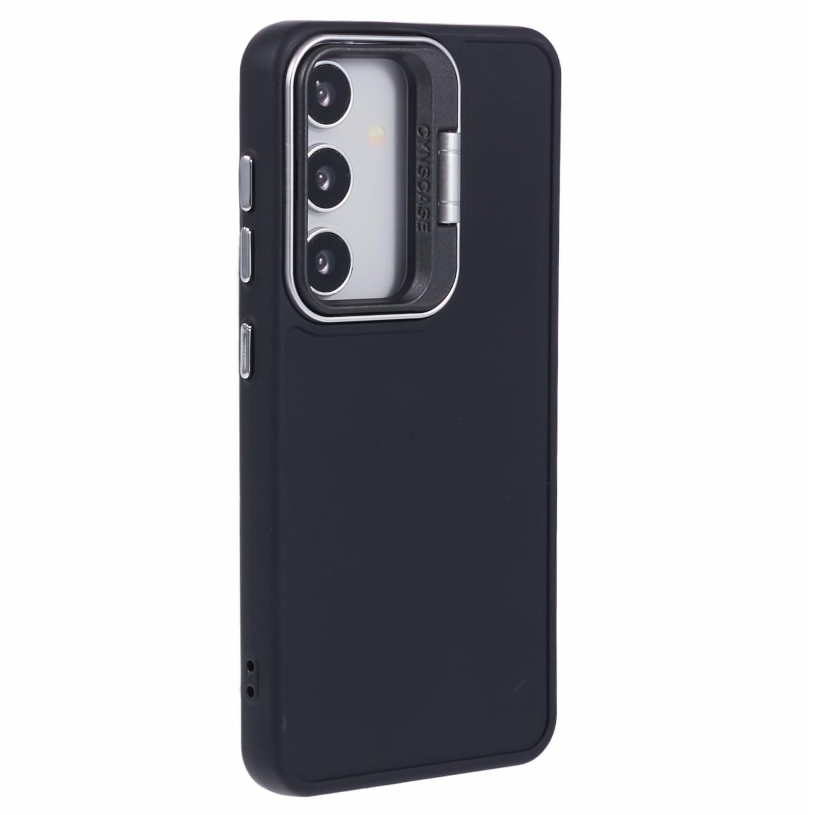 QH Series for Samsung Galaxy S24 Silicone Case Lens Kickstand Phone Cover