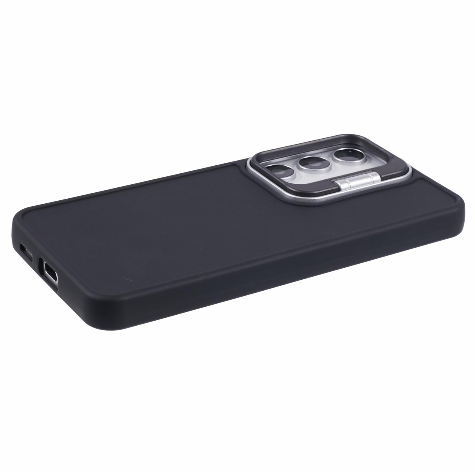 QH Series for Samsung Galaxy S24 Silicone Case Lens Kickstand Phone Cover