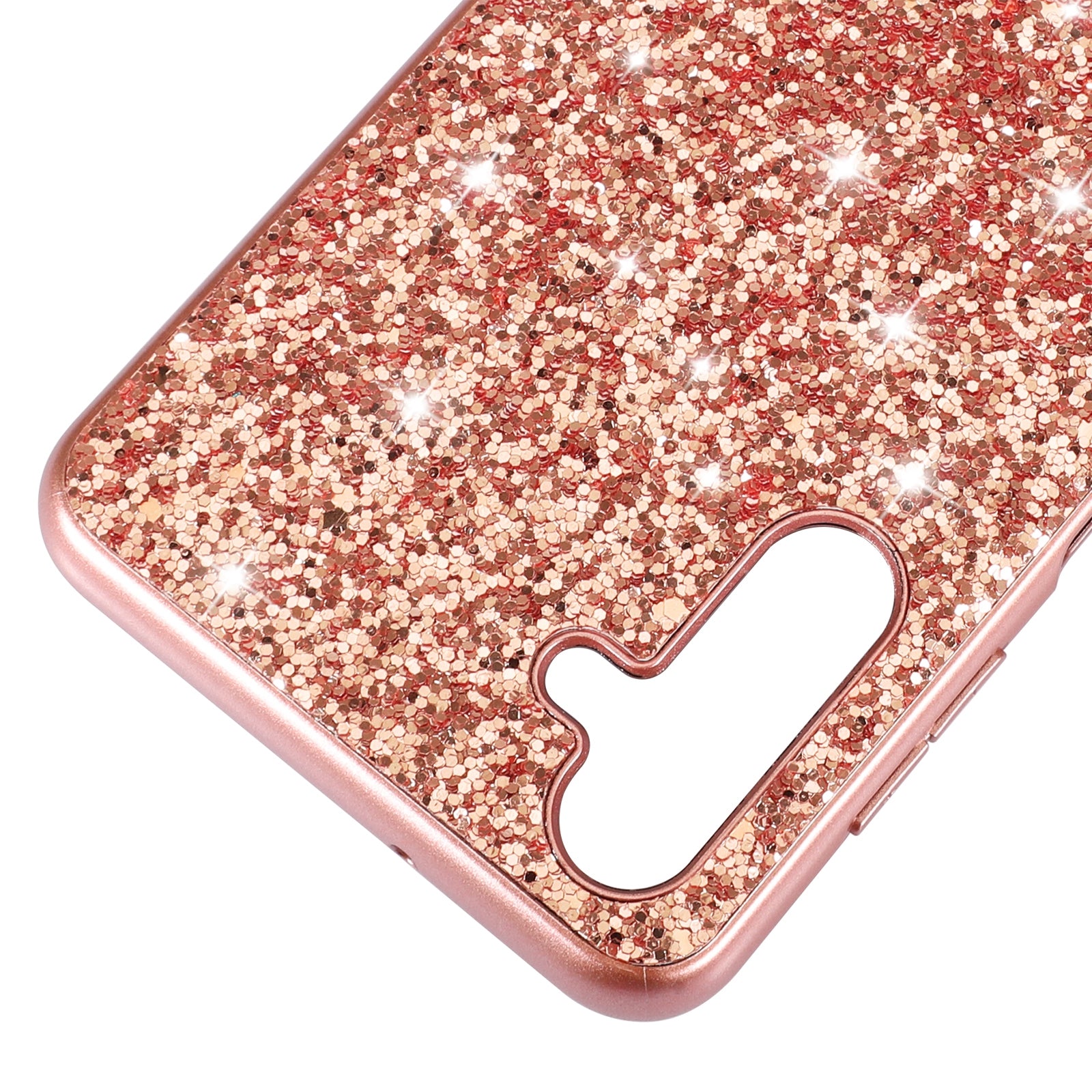 For Samsung Galaxy A35 5G Cell Phone Case Electroplating TPU Frame Glitter Sequins PC Back Shell