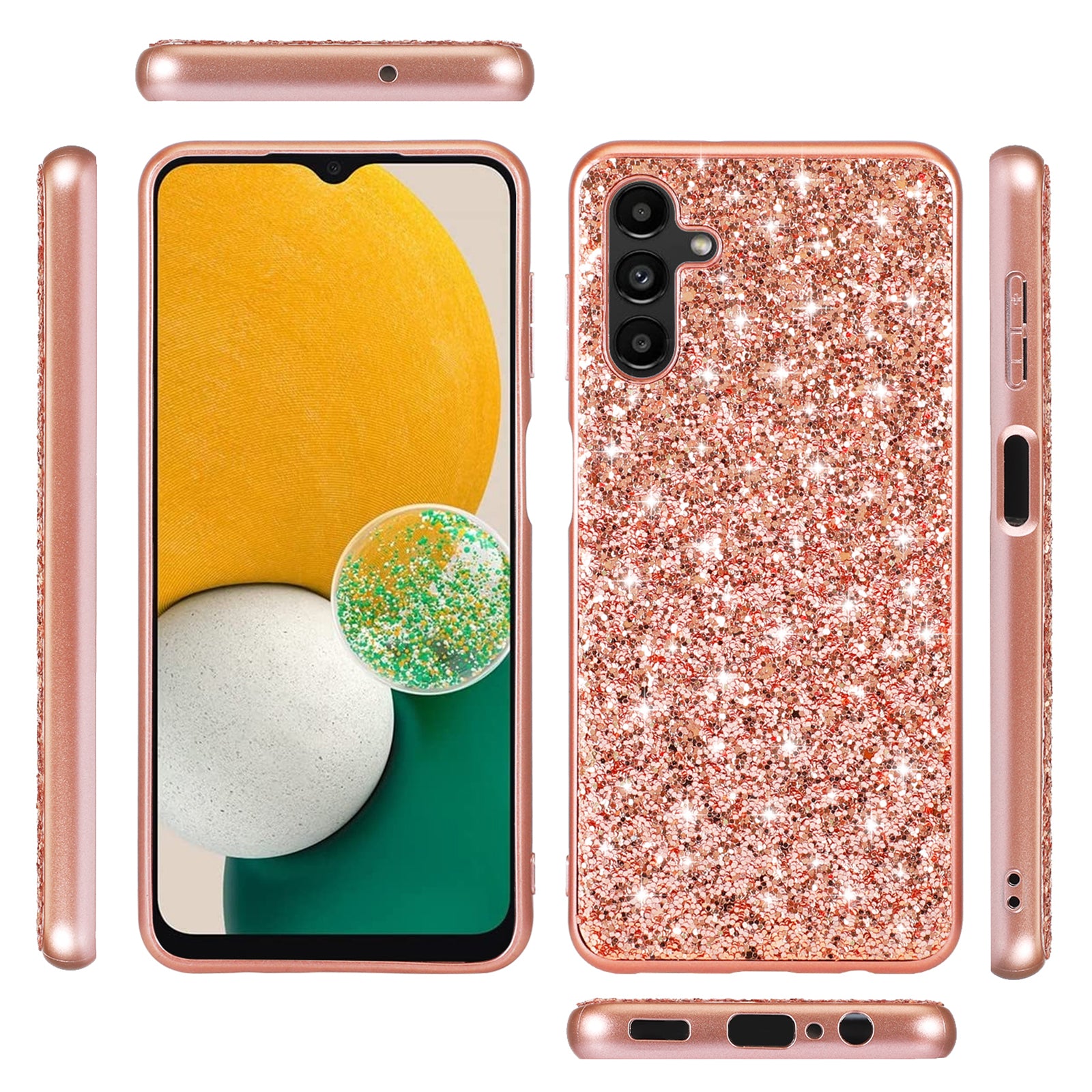 For Samsung Galaxy A55 5G Case TPU+PC Sequins Bling Phone Cover