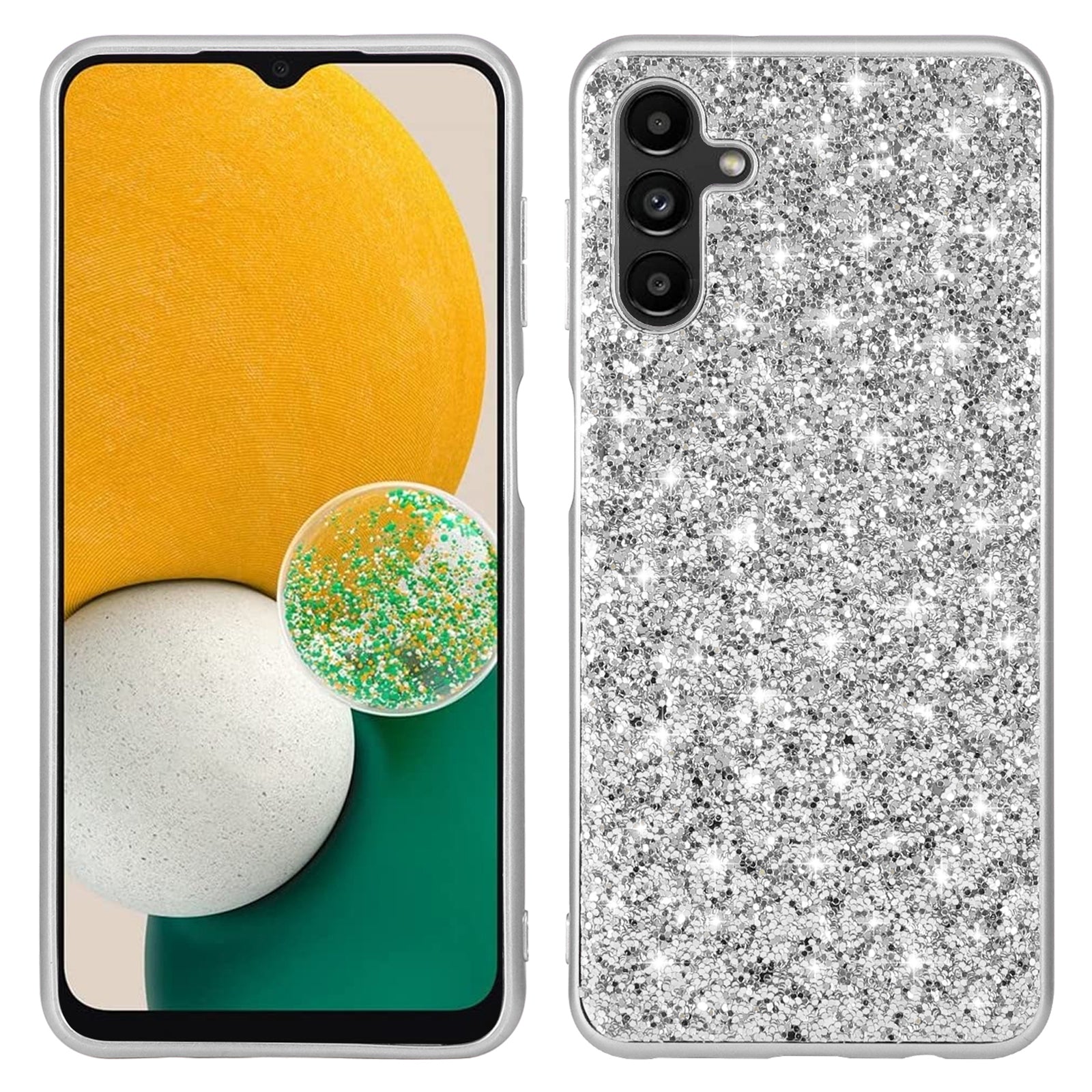 For Samsung Galaxy A55 5G Case TPU+PC Sequins Bling Phone Cover