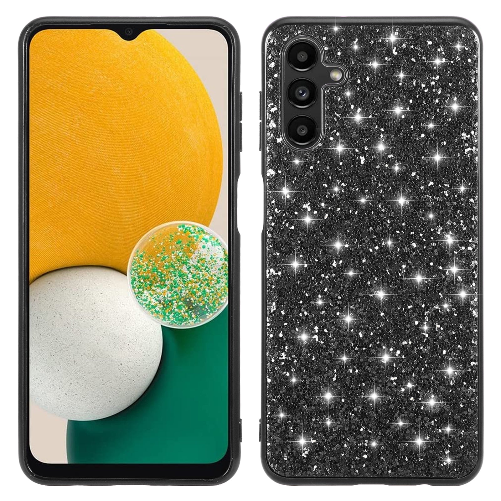 For Samsung Galaxy A55 5G Case TPU+PC Sequins Bling Phone Cover