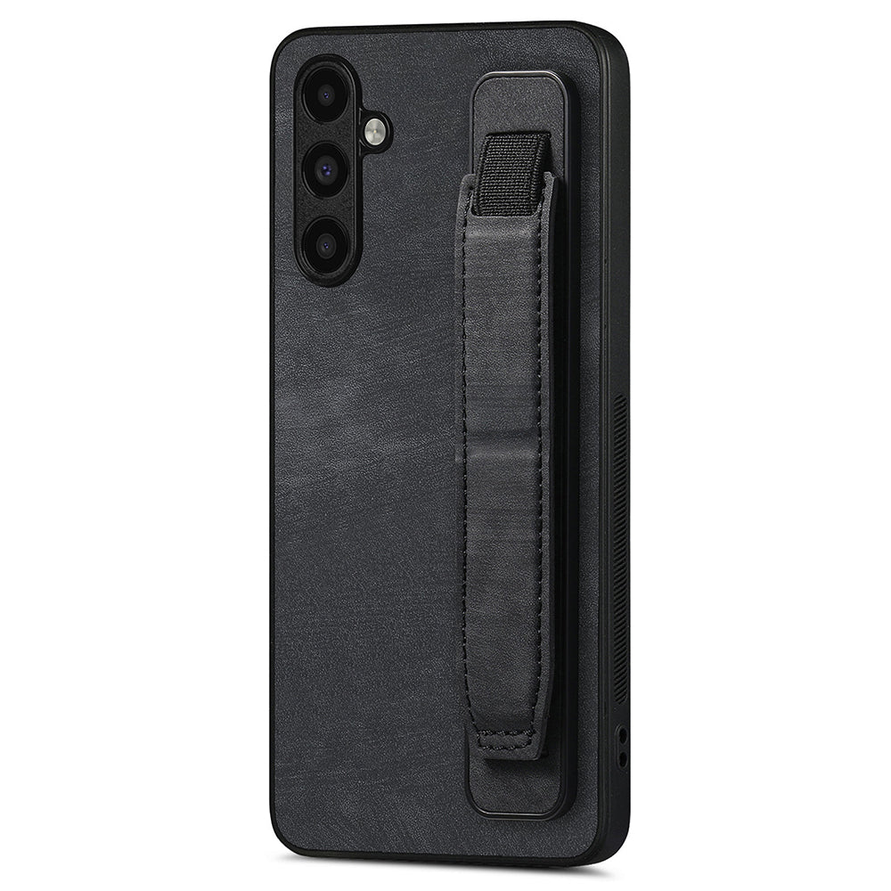 D11 For Samsung Galaxy S23 FE PU+TPU Phone Cover Retro Texture Kickstand Case