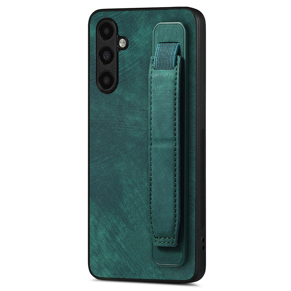 D11 For Samsung Galaxy S23 FE PU+TPU Phone Cover Retro Texture Kickstand Case