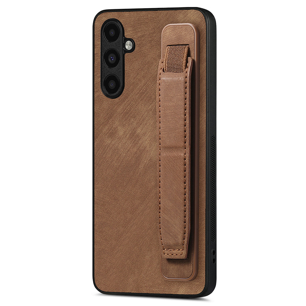 D11 For Samsung Galaxy S23 FE PU+TPU Phone Cover Retro Texture Kickstand Case