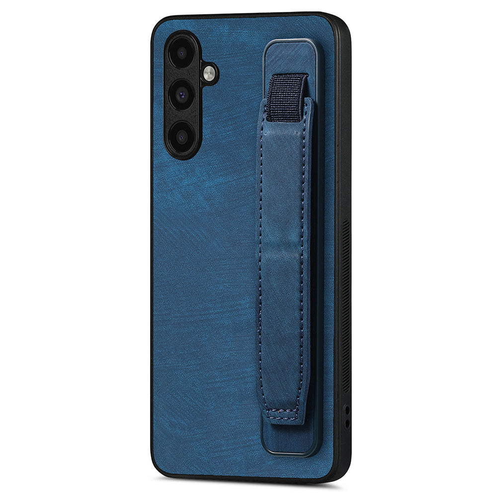 D11 For Samsung Galaxy S23 FE PU+TPU Phone Cover Retro Texture Kickstand Case