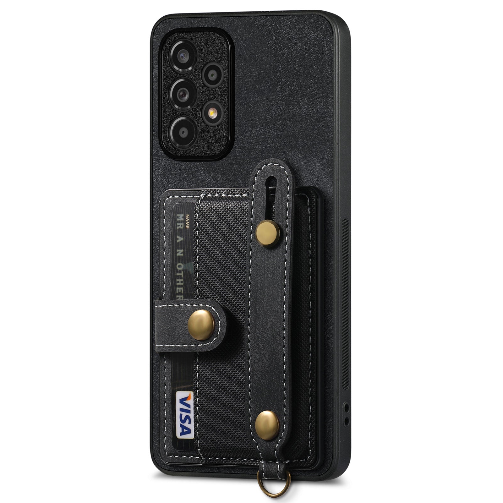 D9 For Samsung Galaxy A53 5G Case PU Leather+PC+TPU Anti-slip Phone Cover with Card Holder