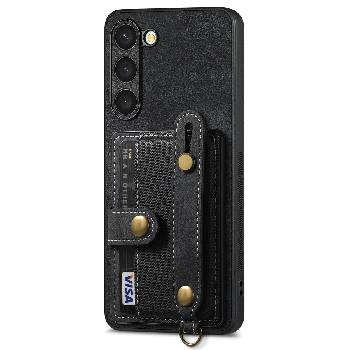 D9 For Samsung Galaxy S23+ Card Slot Case Retro Texture PU+TPU+PC Phone Cover