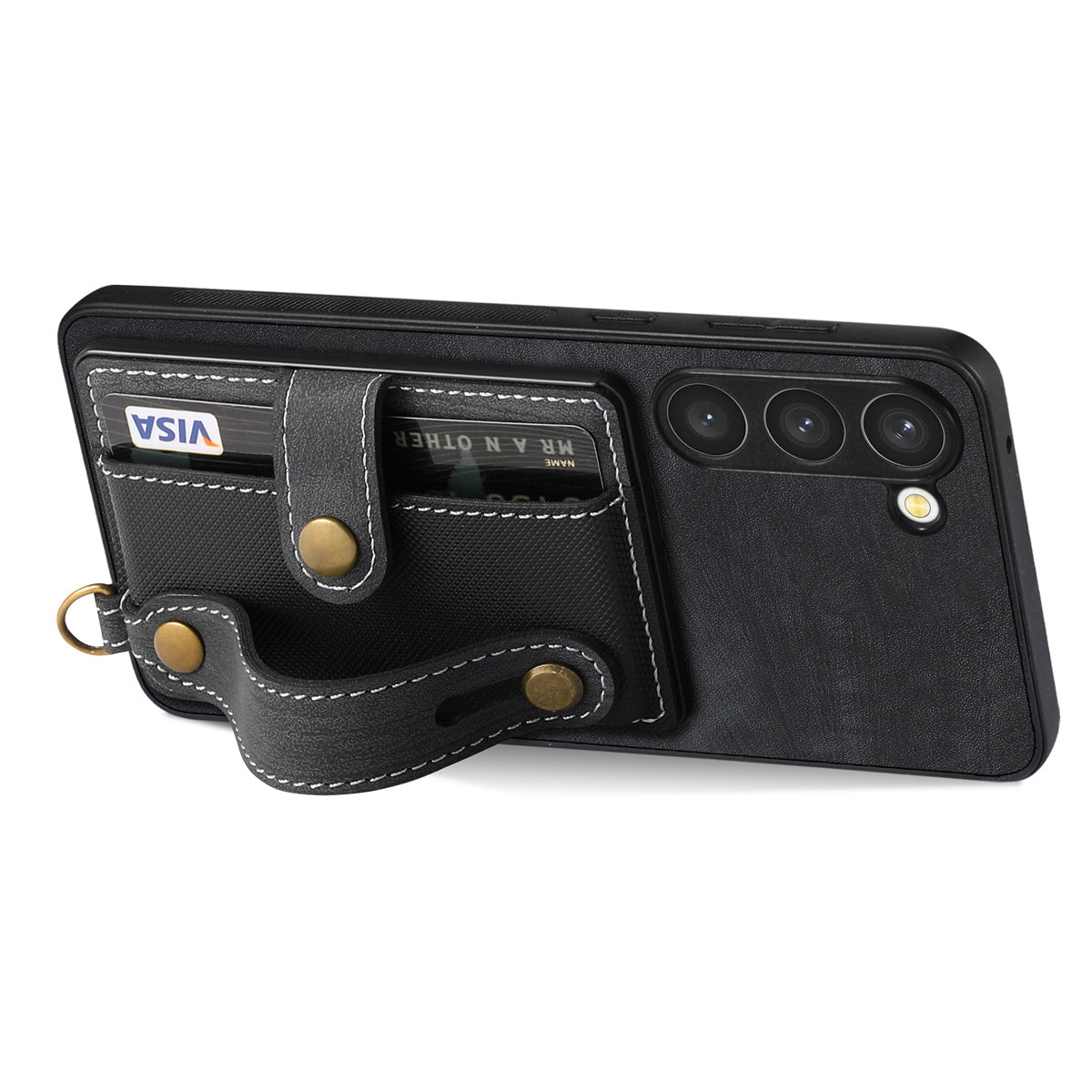 D9 For Samsung Galaxy S23+ Card Slot Case Retro Texture PU+TPU+PC Phone Cover