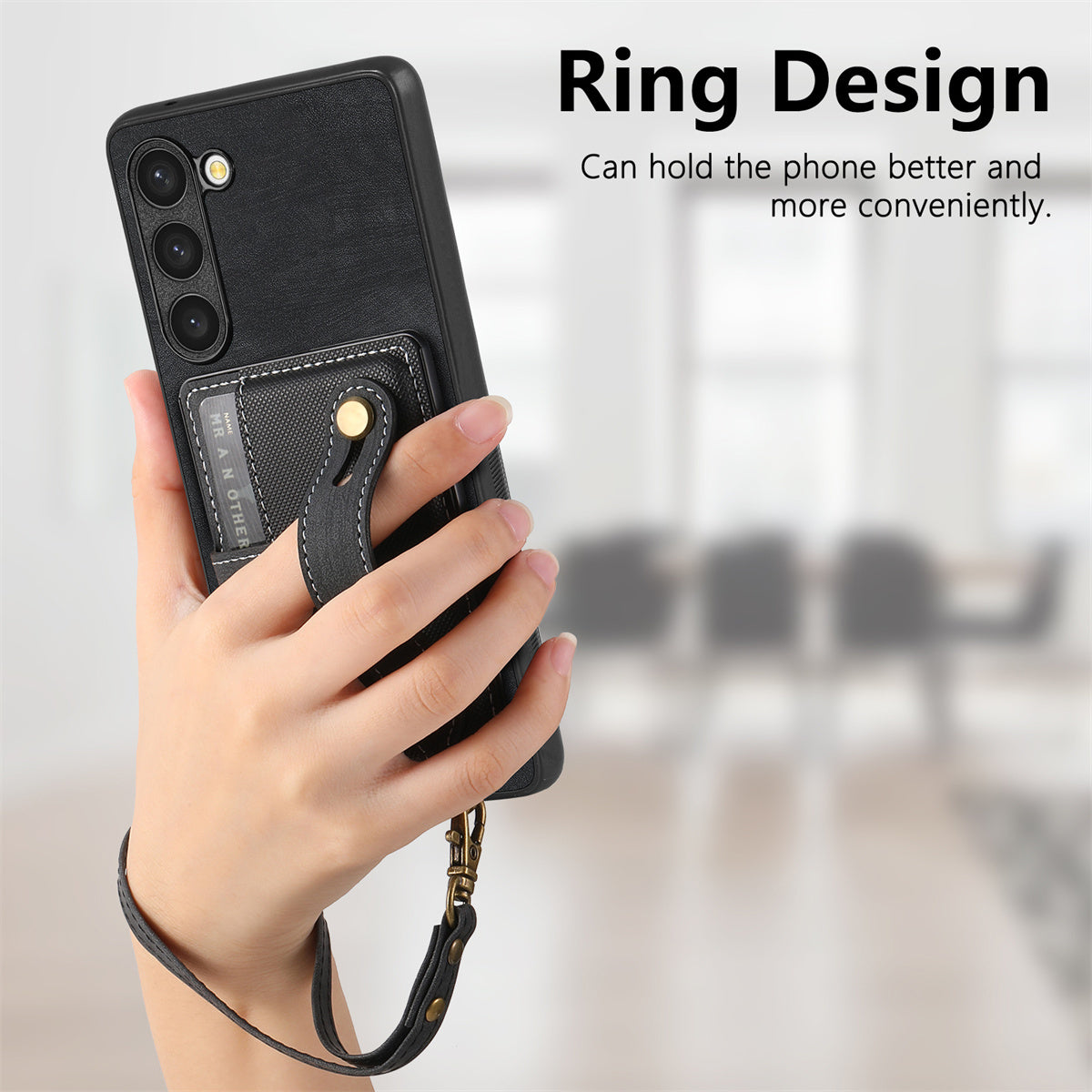 D9 For Samsung Galaxy S23+ Card Slot Case Retro Texture PU+TPU+PC Phone Cover