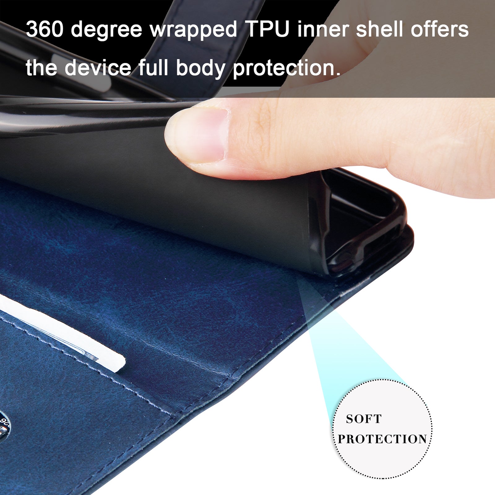 For Realme 12 Case Calf Texture Leather Wallet Phone Cover with Zipper Pocket