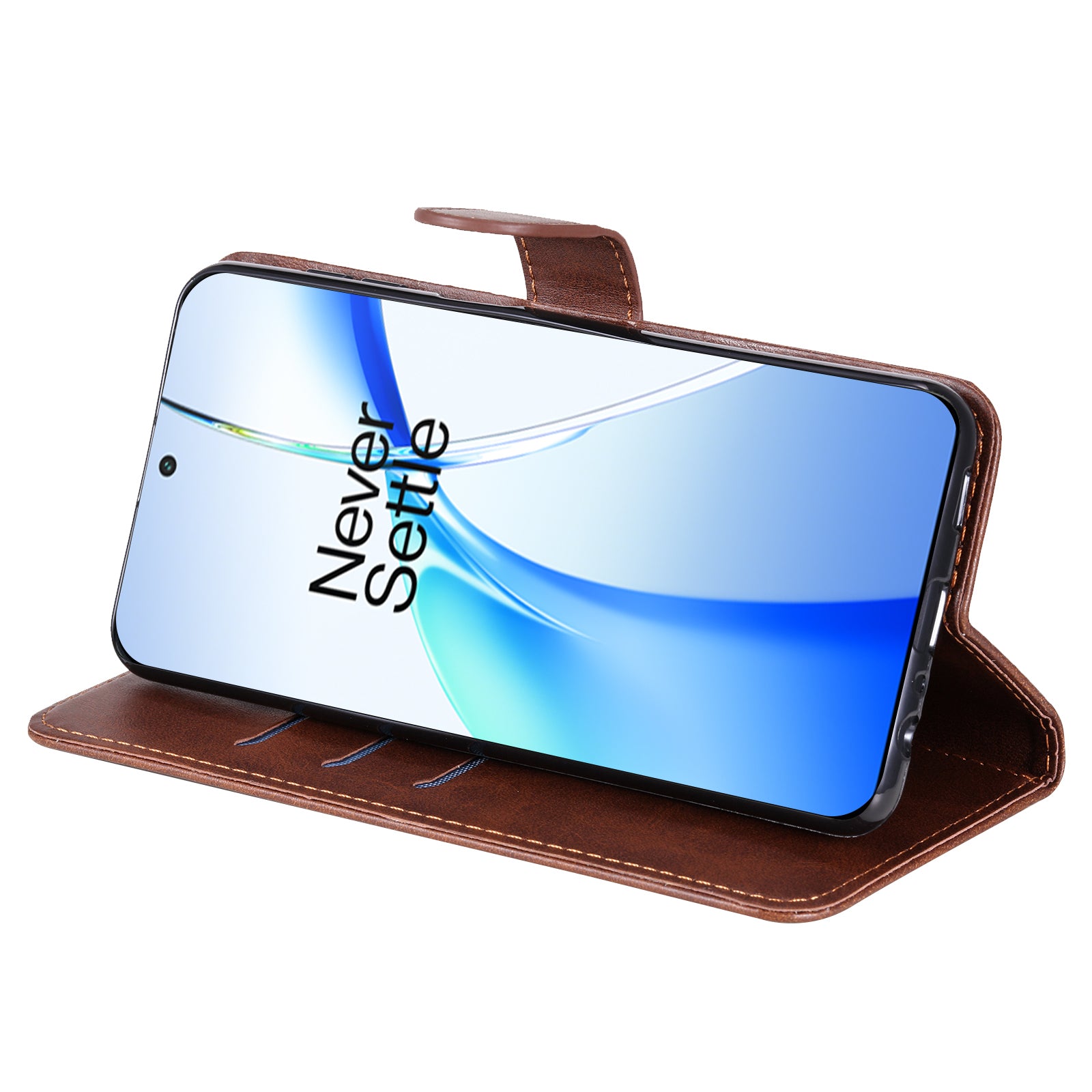 For OnePlus Ace 3V 5G Case Zipper Pocket Calf Texture Leather Folio Wallet Phone Cover