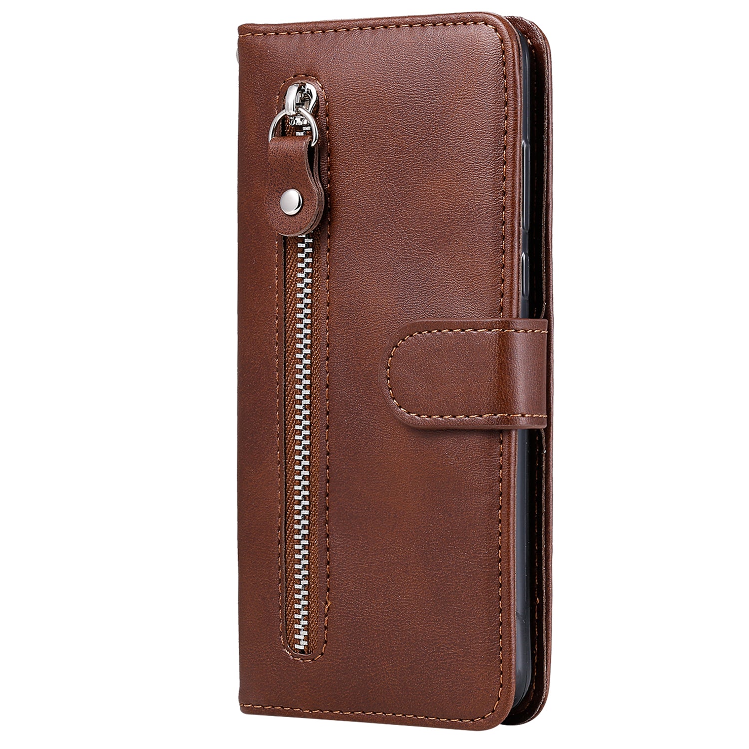 For OnePlus Ace 3V 5G Case Zipper Pocket Calf Texture Leather Folio Wallet Phone Cover