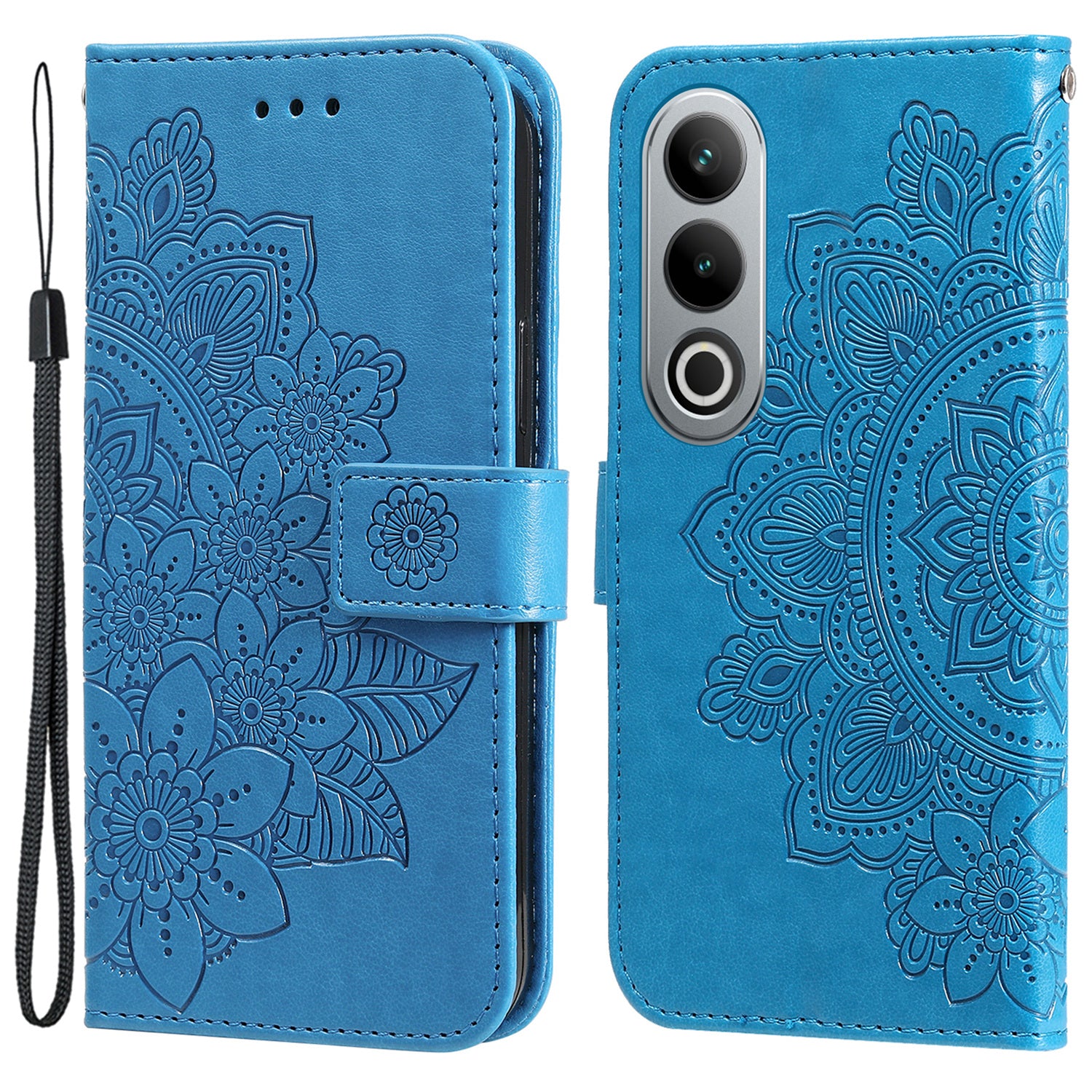 For OnePlus Ace 3V 5G Cell Phone Stand Case Imprinted Flower Pattern Wallet Cover