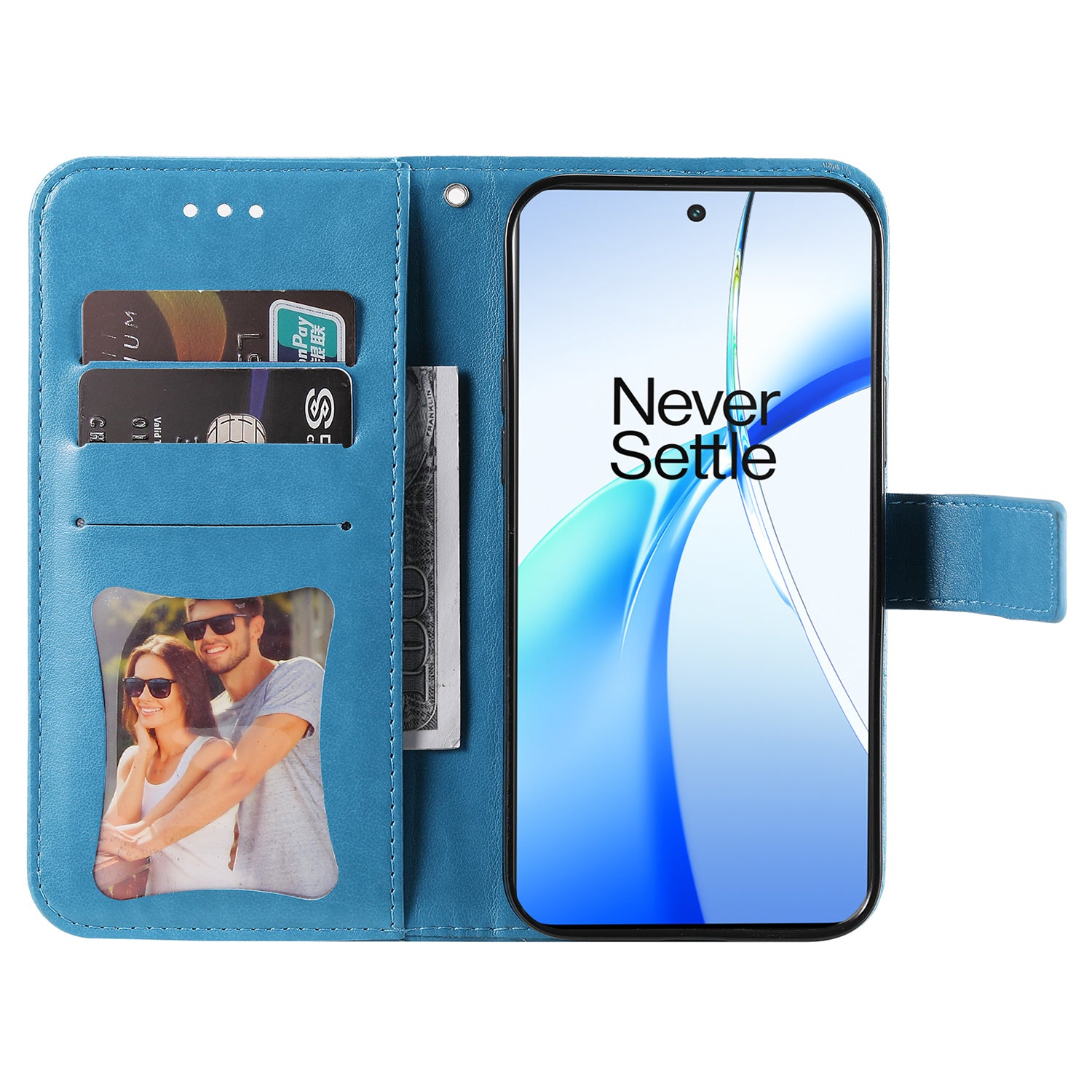 For OnePlus Ace 3V 5G Cell Phone Stand Case Imprinted Flower Pattern Wallet Cover