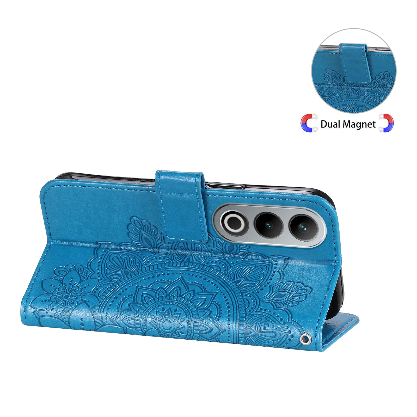 For OnePlus Ace 3V 5G Cell Phone Stand Case Imprinted Flower Pattern Wallet Cover